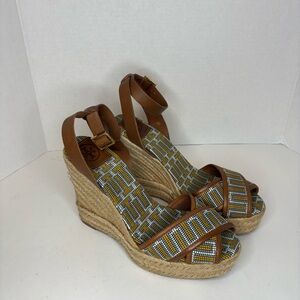 Tory Burch Beaded Espadrille Wedges